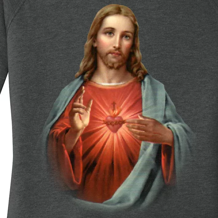 Sacred Heart Of Jesus Women's Perfect Tri Tunic Long Sleeve Shirt