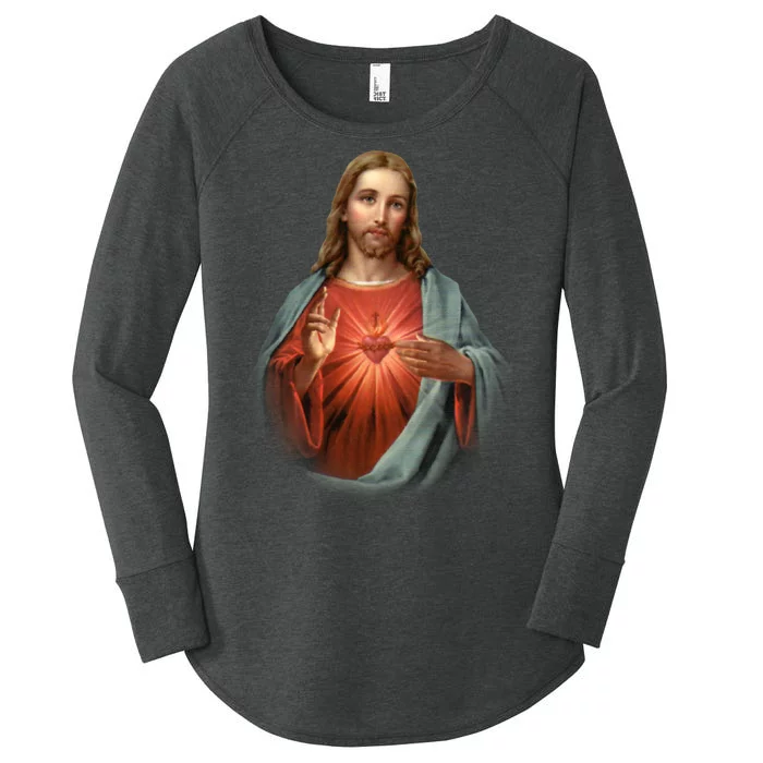 Sacred Heart Of Jesus Women's Perfect Tri Tunic Long Sleeve Shirt