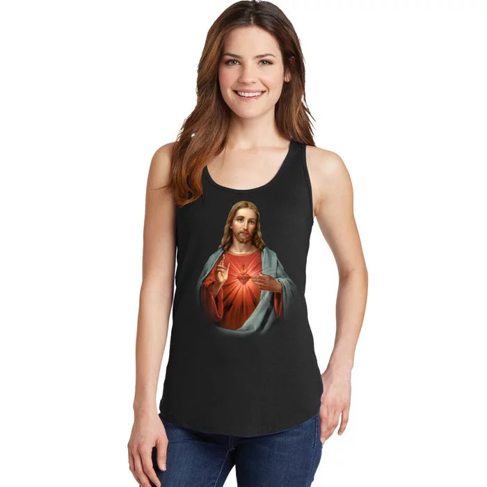 Sacred Heart Of Jesus Ladies Essential Tank