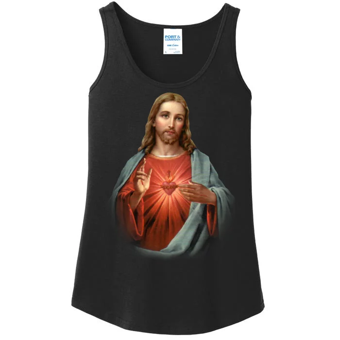 Sacred Heart Of Jesus Ladies Essential Tank