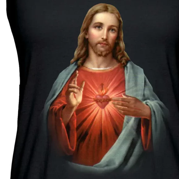 Sacred Heart Of Jesus Ladies Essential Flowy Tank