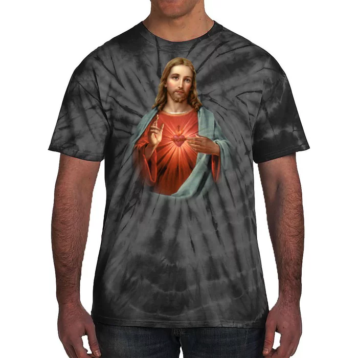 Sacred Heart Of Jesus Tie-Dye T-Shirt