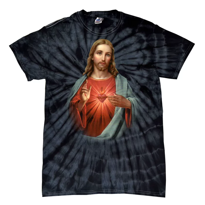 Sacred Heart Of Jesus Tie-Dye T-Shirt