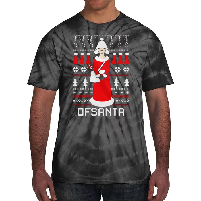 SantaS Handmaid Ofsanta Christmas Tie-Dye T-Shirt