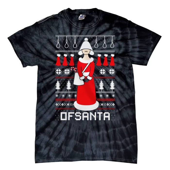 SantaS Handmaid Ofsanta Christmas Tie-Dye T-Shirt