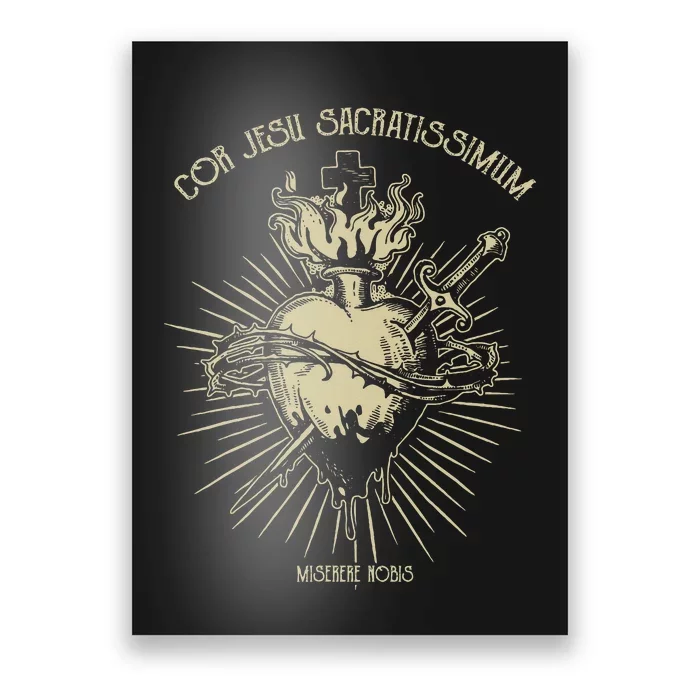 Sacred Heart Of Jesus Christian Catholic Devotion Poster