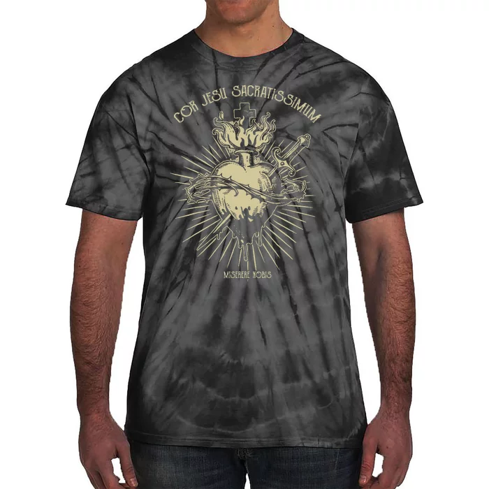 Sacred Heart Of Jesus Christian Catholic Devotion Tie-Dye T-Shirt