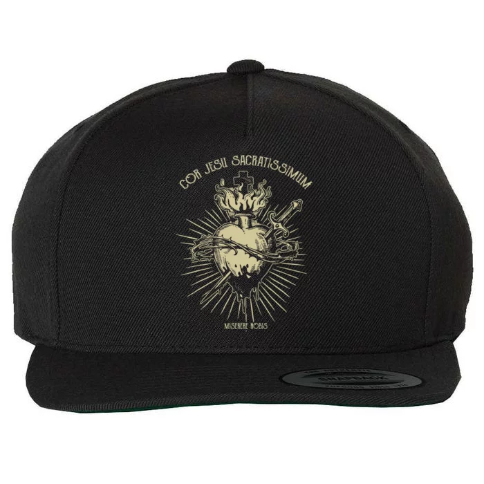 Sacred Heart Of Jesus Christian Catholic Devotion Wool Snapback Cap