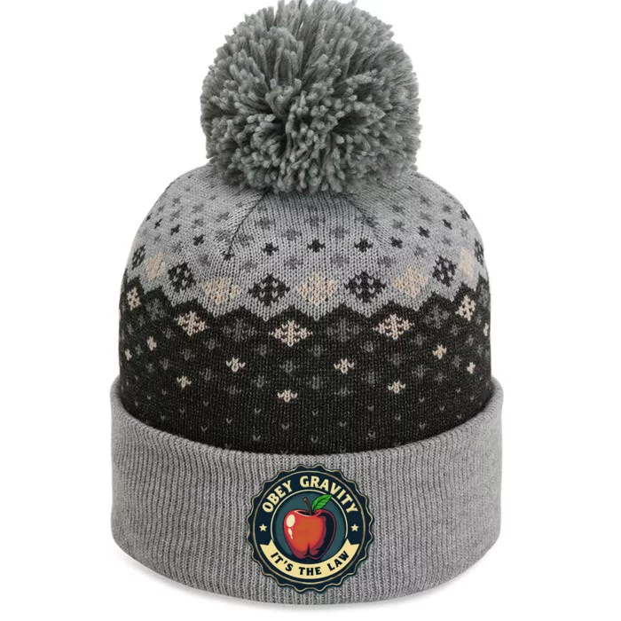 Science Humor Obey Gravity Pun Physics Joke The Baniff Cuffed Pom Beanie