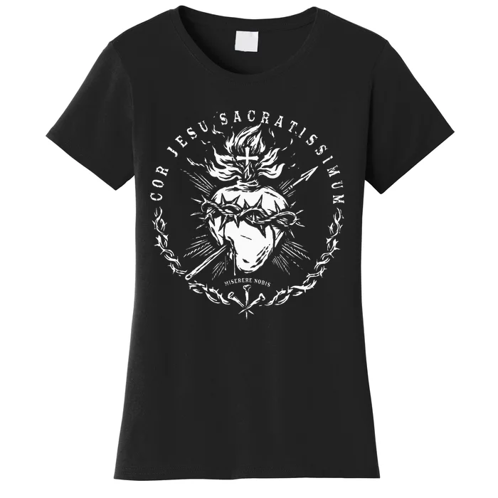 Sacred Heart Of Jesus Catholic Devotion Women's T-Shirt