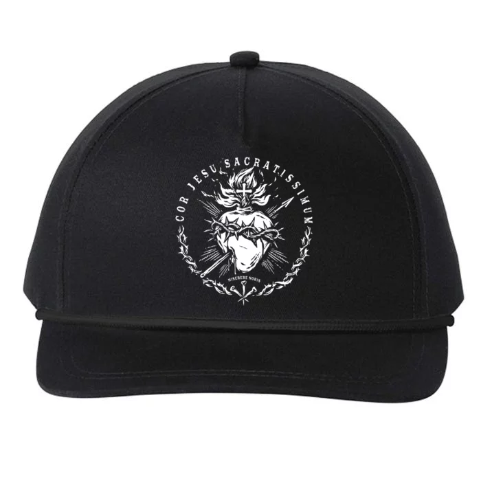 Sacred Heart Of Jesus Catholic Devotion Snapback Five-Panel Rope Hat