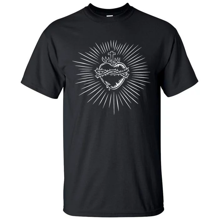 Sacred Heart Of Jesus White Tall T-Shirt