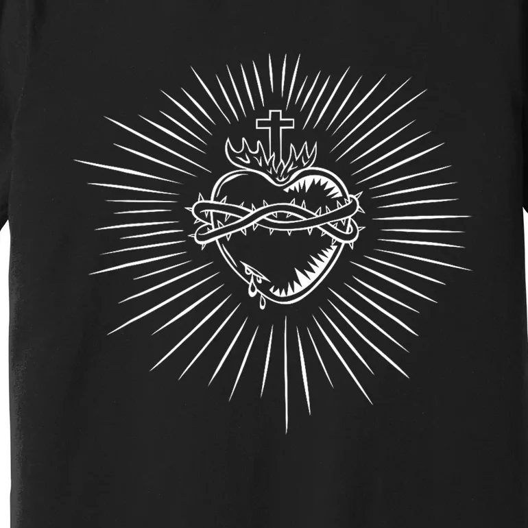 Sacred Heart Of Jesus White Premium T-Shirt