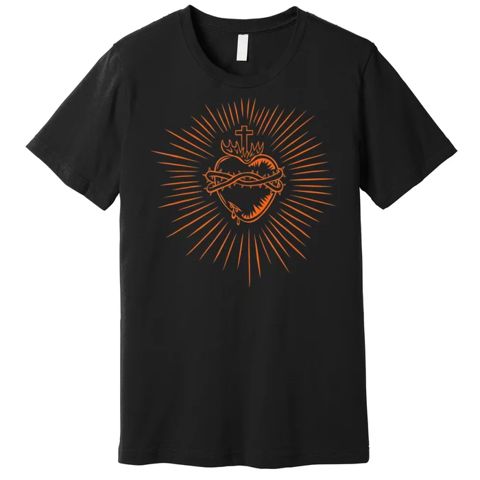 Sacred Heart Of Jesus Devotion Catholic Premium T-Shirt