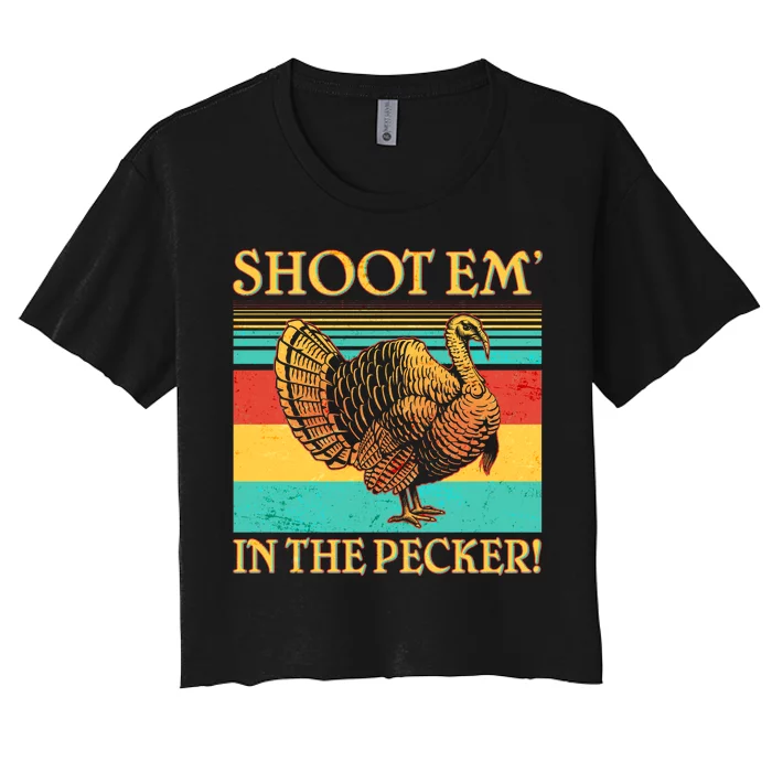 Shoot Em In the Pecker Women's Crop Top Tee