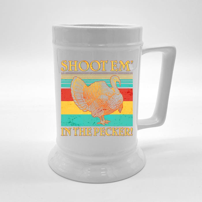 Shoot Em In the Pecker Front & Back Beer Stein