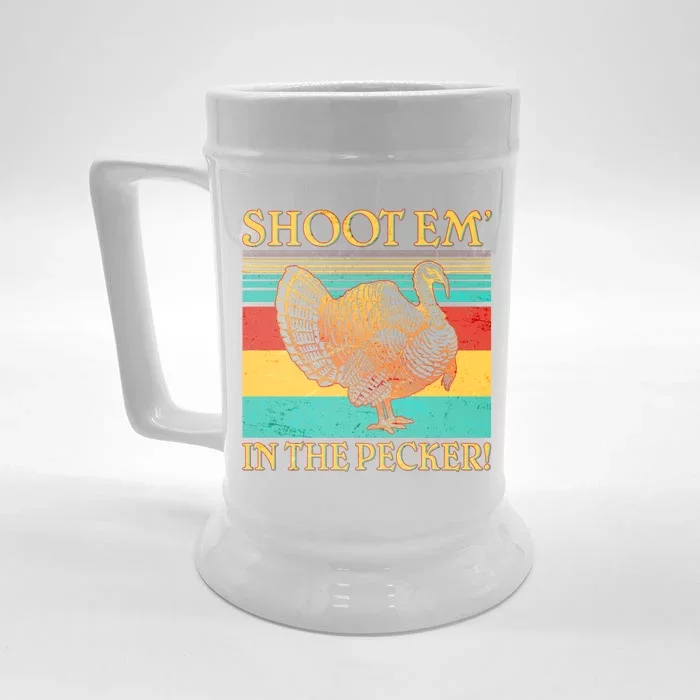 Shoot Em In the Pecker Front & Back Beer Stein