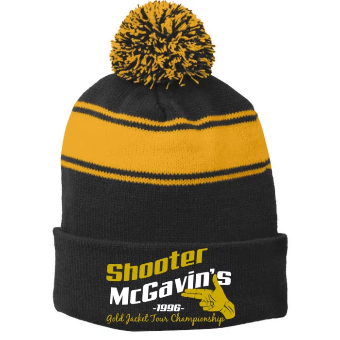 Shooter McGavin's Golden Jacket Tour Championship Stripe Pom Pom Beanie