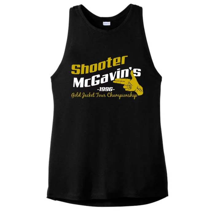 Shooter McGavin's Golden Jacket Tour Championship Ladies Tri-Blend Wicking Tank