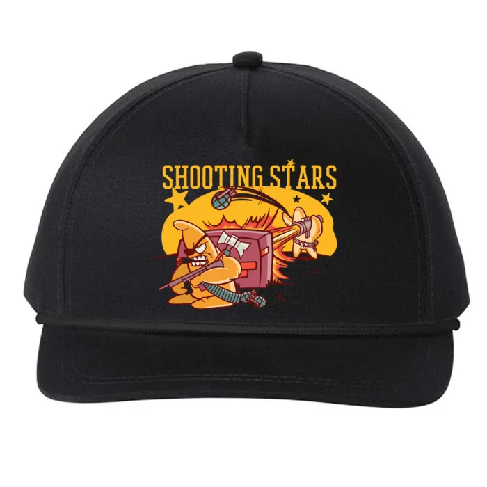 Shooting Stars Pun Snapback Five-Panel Rope Hat