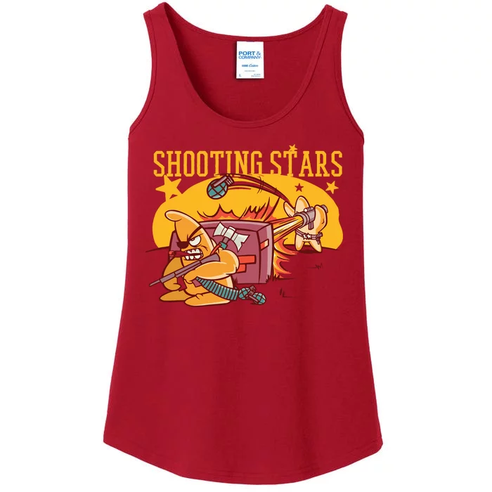 Shooting Stars Pun Ladies Essential Tank