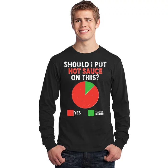 Should I Put Hot Sauce On This Pie Chart Tall Long Sleeve T-Shirt