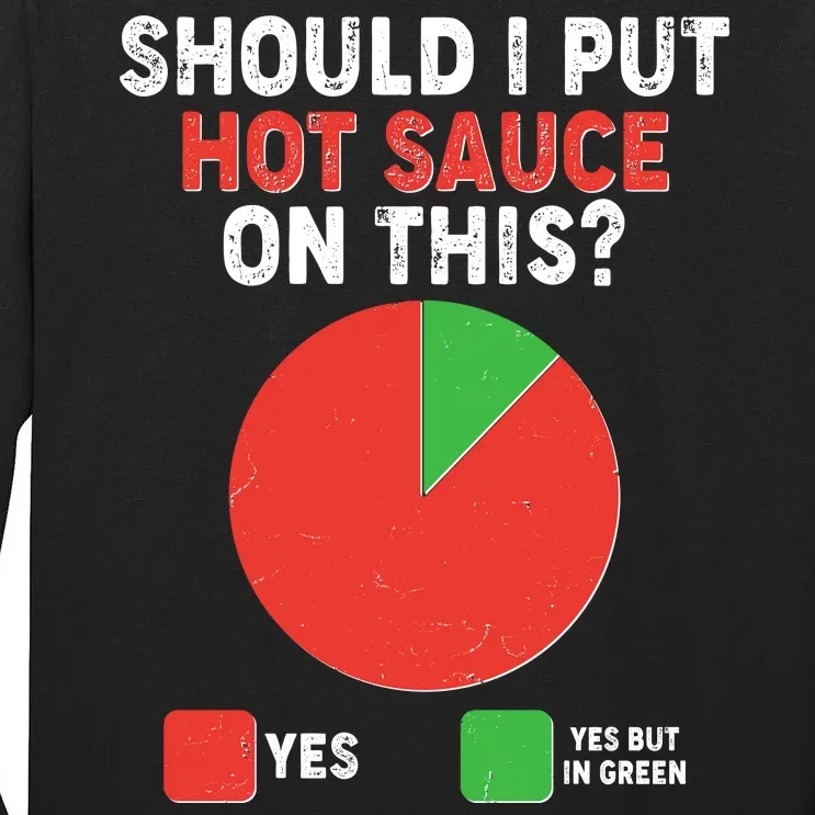 Should I Put Hot Sauce On This Pie Chart Tall Long Sleeve T-Shirt