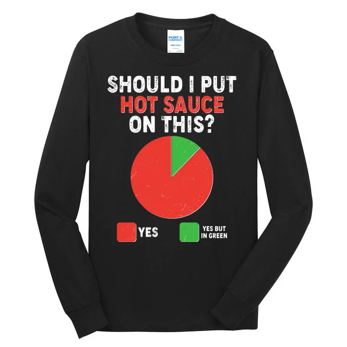 Should I Put Hot Sauce On This Pie Chart Tall Long Sleeve T-Shirt