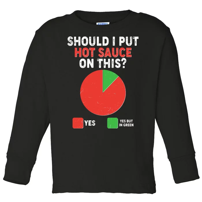 Should I Put Hot Sauce On This Pie Chart Toddler Long Sleeve Shirt