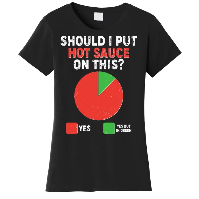 Should I Put Hot Sauce On This Pie Chart Women's T-Shirt