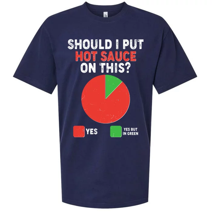 Should I Put Hot Sauce On This Pie Chart Sueded Cloud Jersey T-Shirt