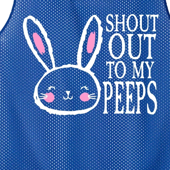 Shout Out To My Peeps Funny Easter Bunny Design Mesh Reversible Basketball Jersey Tank