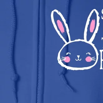 Shout Out To My Peeps Funny Easter Bunny Design Full Zip Hoodie