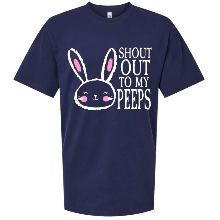 Shout Out To My Peeps Funny Easter Bunny Design Sueded Cloud Jersey T-Shirt