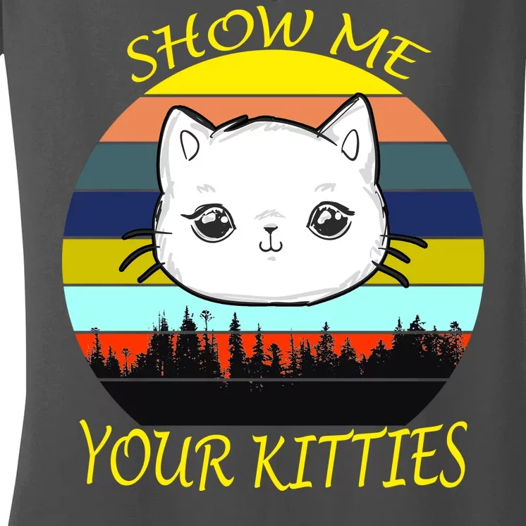 Show Me Your Kitties Women's V-Neck T-Shirt