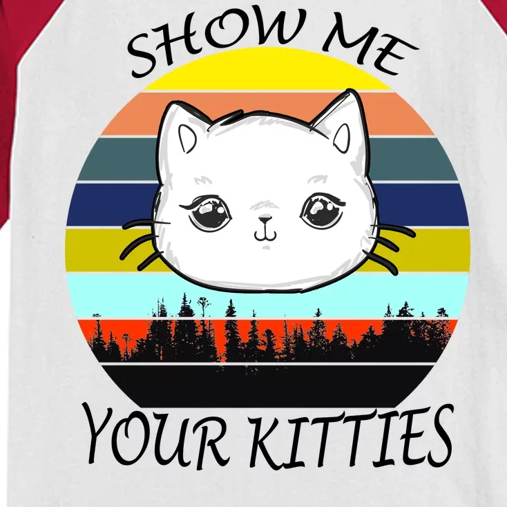 Show Me Your Kitties Kids Colorblock Raglan Jersey