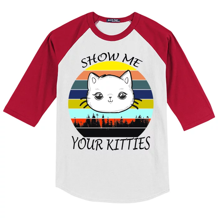 Show Me Your Kitties Kids Colorblock Raglan Jersey