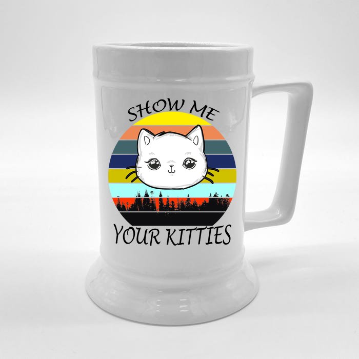 Show Me Your Kitties Front & Back Beer Stein