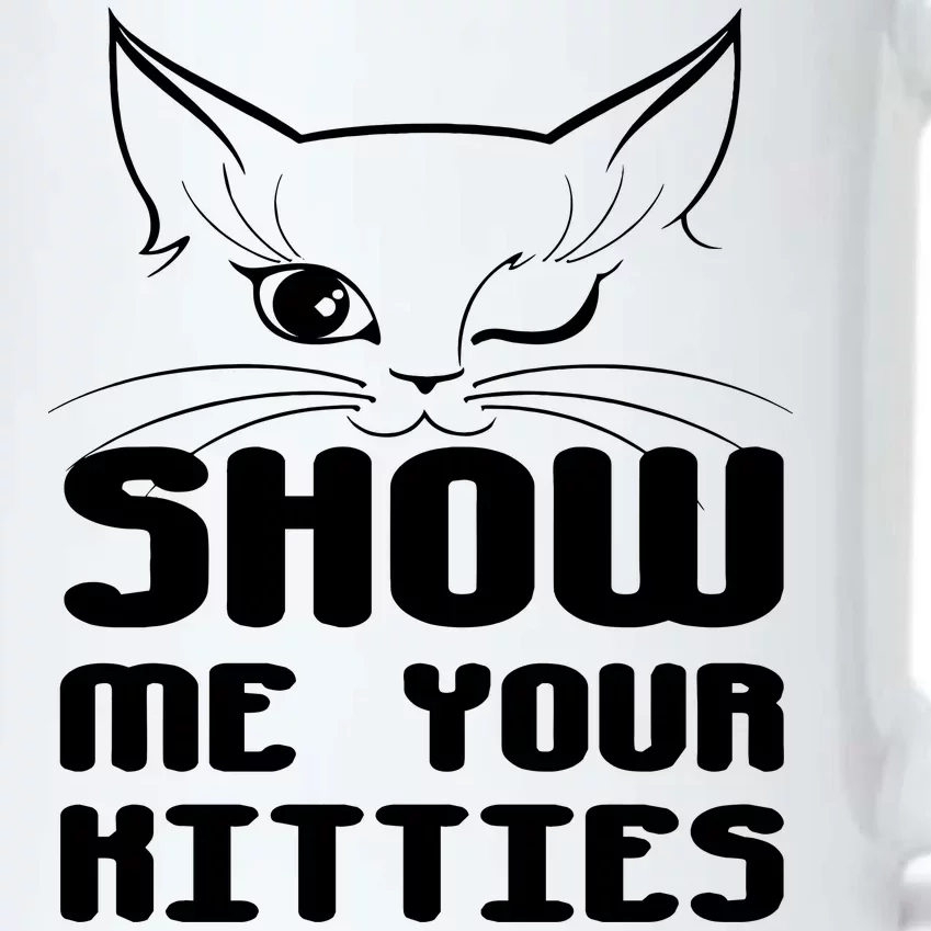 Show Me Your Kitties Funny Cat Black Color Changing Mug