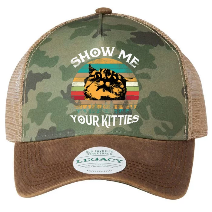 Show Me Your Kitties Retro Cat Lover Legacy Tie Dye Trucker Hat