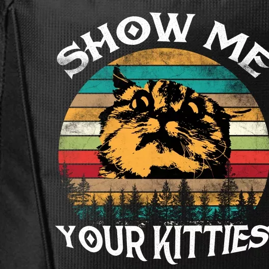 Show Me Your Kitties Retro Cat Lover City Backpack