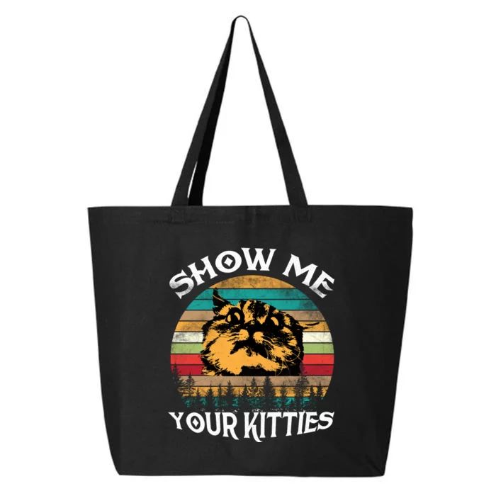 Show Me Your Kitties Retro Cat Lover 25L Jumbo Tote