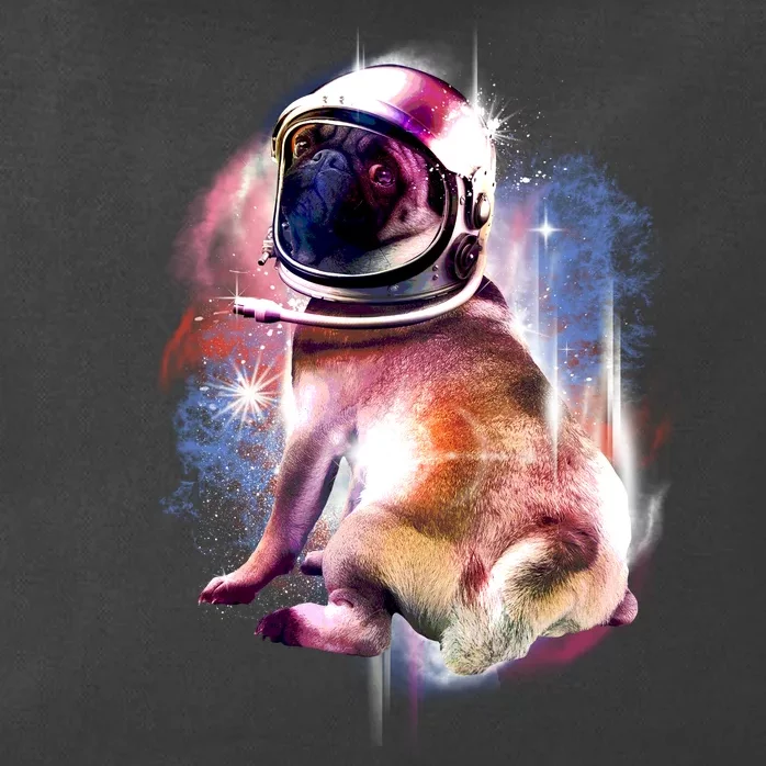 Space Hunger Pug Zip Tote Bag