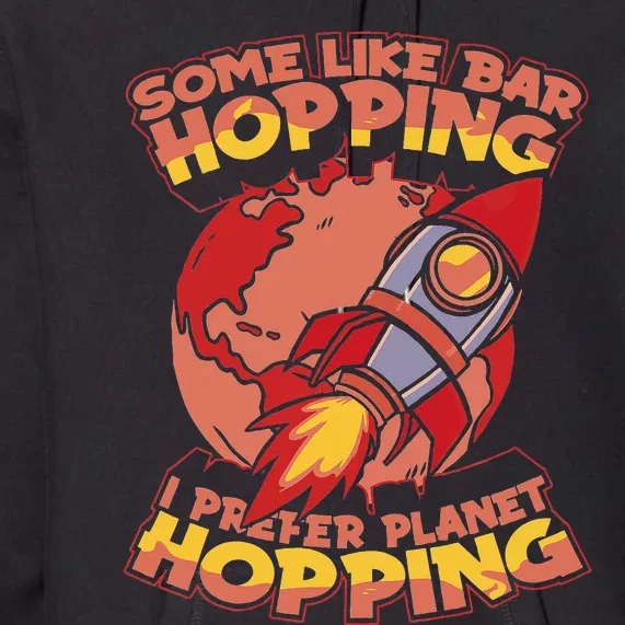 Space Hopping Planets Orbit Solar System Space Colonization Premium Hoodie