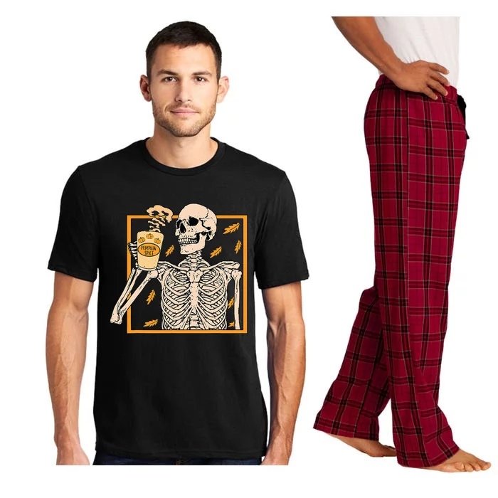 Spooky Halloween Pumpkin Spice Syrup Creamer Pajama Set