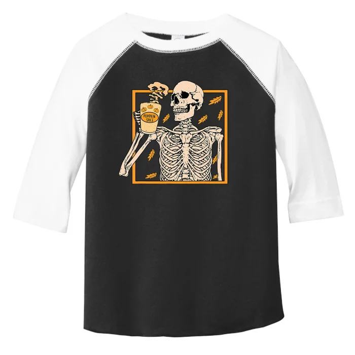 Spooky Halloween Pumpkin Spice Syrup Creamer Toddler Fine Jersey T-Shirt