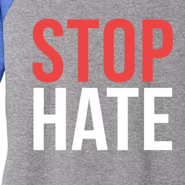 Stop Hate Protest Gift Women's Tri-Blend 3/4-Sleeve Raglan Shirt