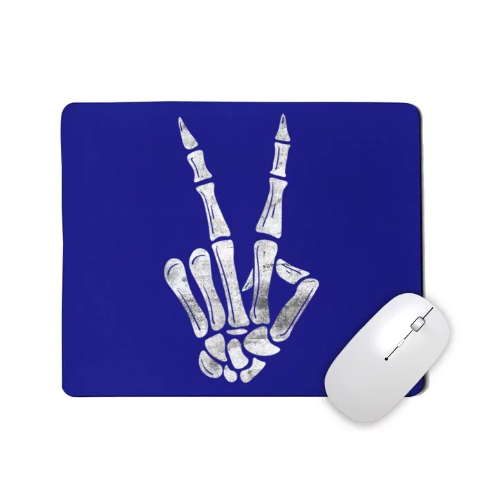 Skeleton Hand Peace Sign Retro Vintage Grunge Halloween Gift Mousepad