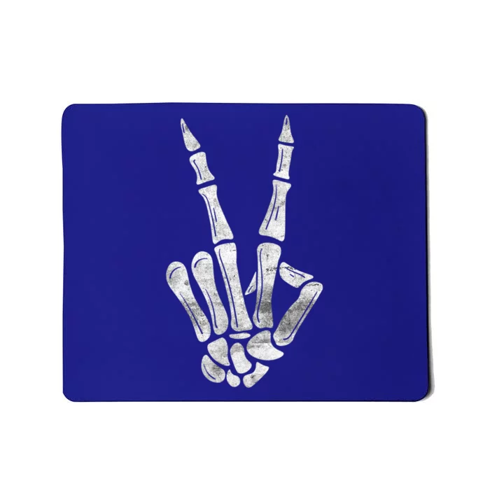 Skeleton Hand Peace Sign Retro Vintage Grunge Halloween Gift Mousepad