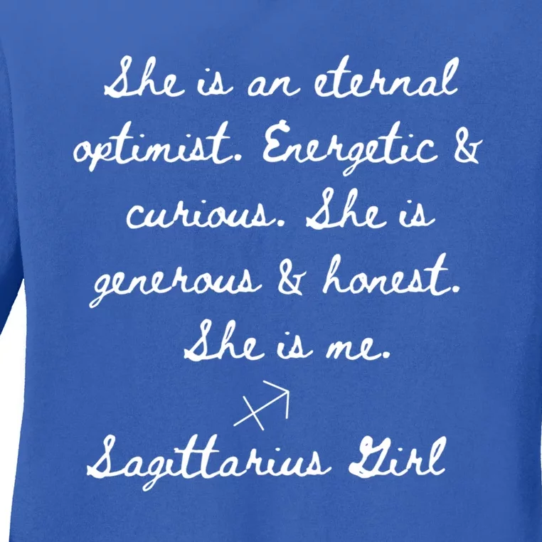 Sagittarius Horoscope Personality Traits Gift Ladies Long Sleeve Shirt